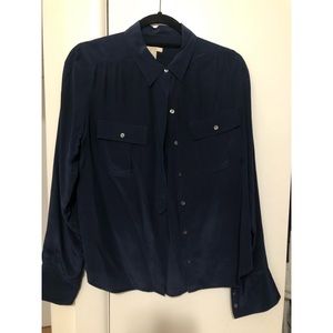 J. Crew 100% silk button down blouse
